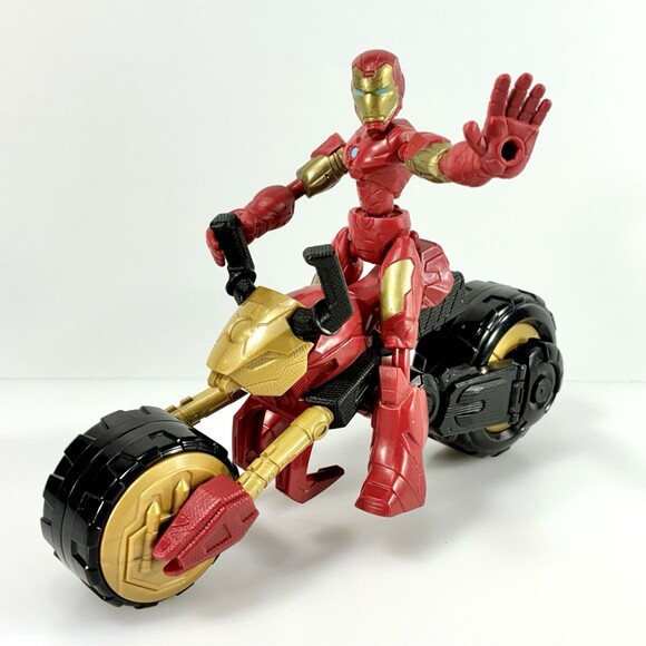 Marvel Iron man Bend and Flex Rider Bike And Action Figure Toy - Picture 2 of 10